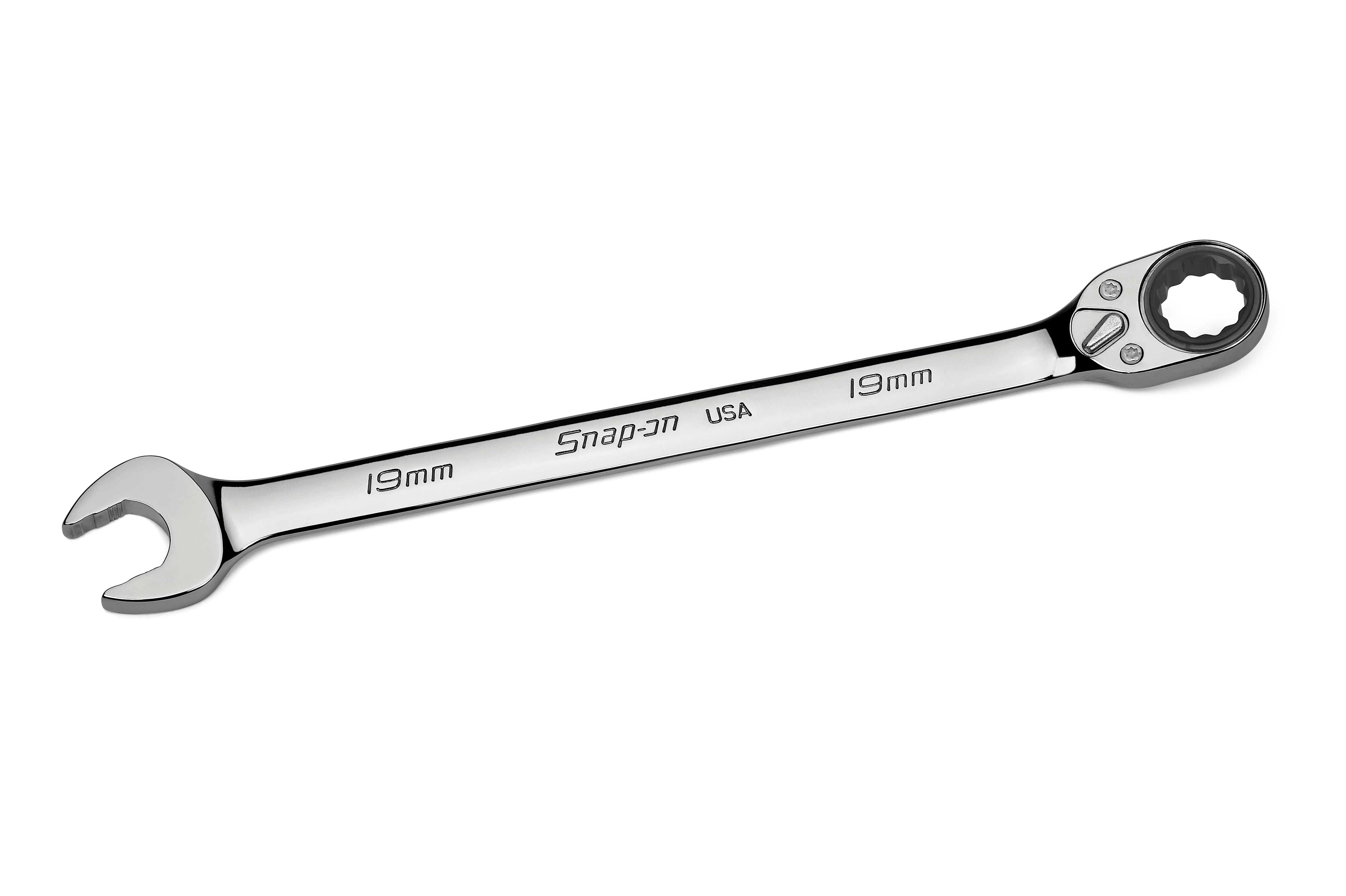 19 mm 12-Point Flank Drive® Plus Reverse Ratcheting Combination Wrench | SOXRRM19A 19 mm 12-Point Flank Drive® Plus Reverse Ratcheting Combination Wrench | SOXRRM19A